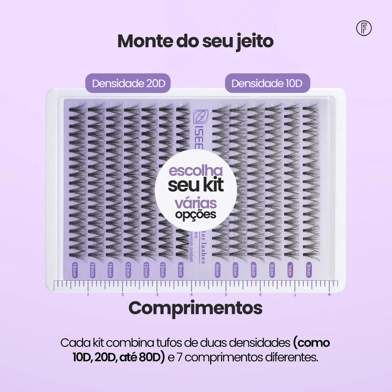 Kit de Extensão de Cílios - LadyUp™