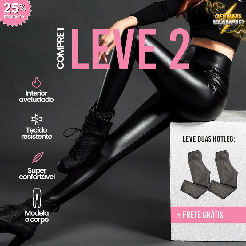 Calça de Couro Aveludada - HotLeg™ [COMPRE 1 LEVE 2] + Brinde Exclusivo