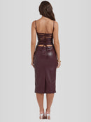 Vestido em Couro Helena