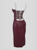 Vestido em Couro Helena